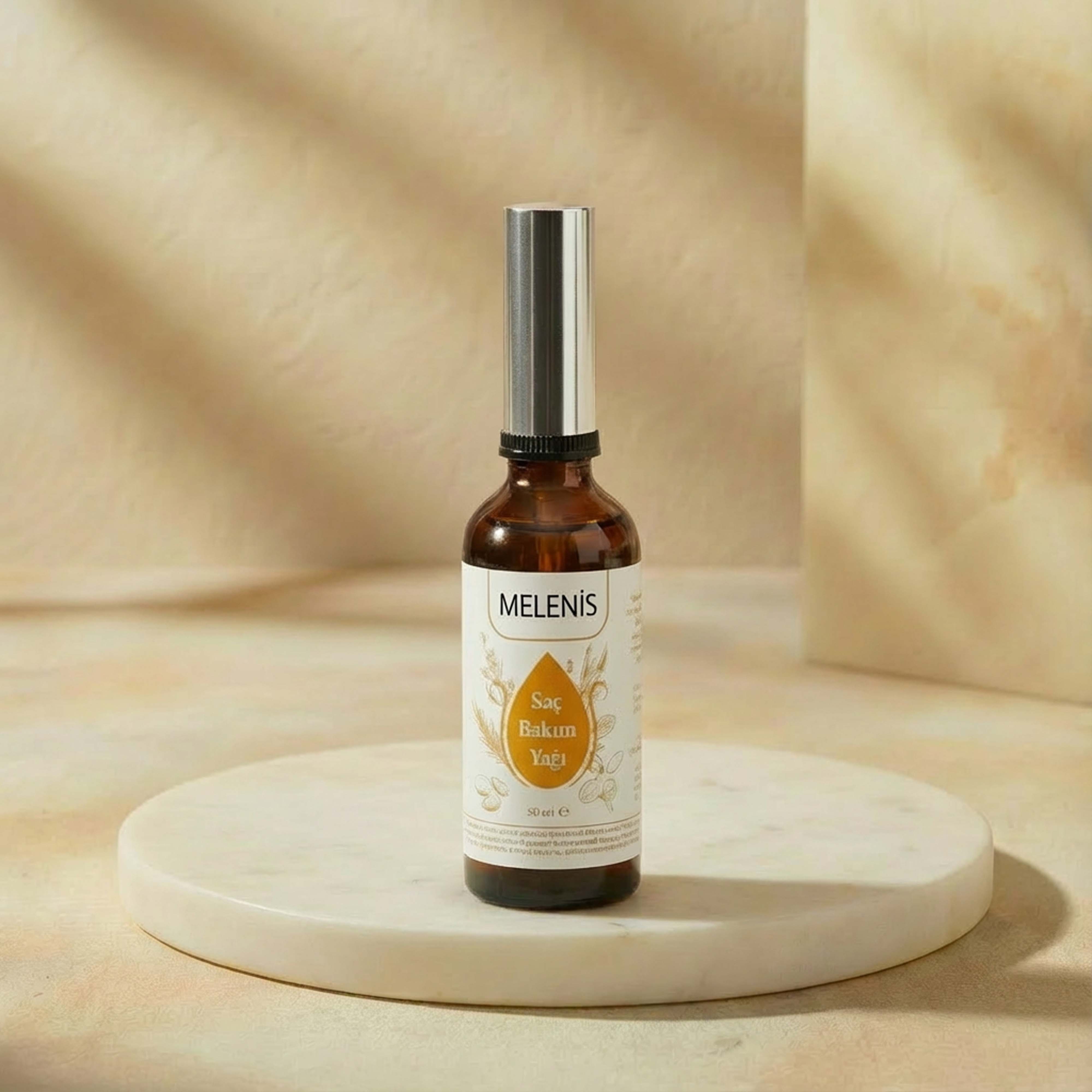 MELENİS%20Doğal%20Saç%20Bakım%20Yağı%20-%20E%20Vitaminli,%20Bitkisel%20İçerikli%20Saç%20Serumu%20(50%20mL)