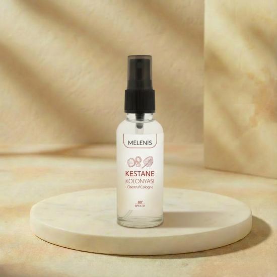 MELENİS Kestane Kolonyası 30 mL | %80 Alkol | Kompakt Ferahlık