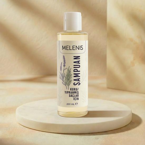 MELENİS Şampuan 200 mL | Kuru ve Yıpranmış Saçlar İçin Bitkisel Bakım